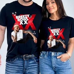 Malachitee "Breezy Bowl Red XX Concert 2025" Chris Brown Album Shirt