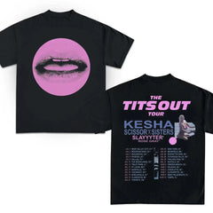 Malachitee "The Tits Out Tour" Kesha 2025 Concert Shirt, Kesha 2Sided Shirt V5