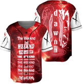 Malachitee "Dawn FM House Of Balloons" The Weeknd Red Baseball Jerseys