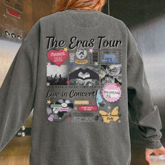 a woman standing in front of a refrigerator