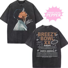 Malachitee "Breezy Bowl XX" Chris Brown Music Y2k T-Shirt