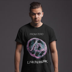 Malachitee "From Zero Pink Circle Logo" Linkin Park  T-Shirt Soft Rock Band