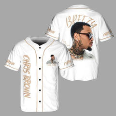 Malachitee "Chris Brown XX Tour 2025" White Chris Brown Baseball Jerseys