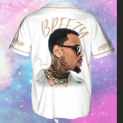 Malachitee "Chris Brown XX Tour 2025" White Chris Brown Baseball Jerseys