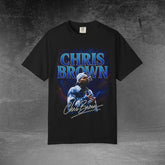 Malachitee "Chris Brown Blue Words" Vintage Chris Brown Shirt
