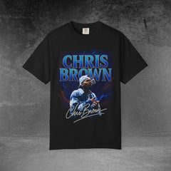 Malachitee "Chris Brown Blue Words" Vintage Chris Brown Shirt