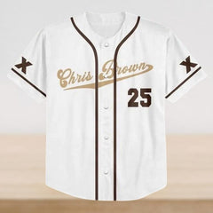 Malachitee "Chris Brown XX Tour 2025" Chris Brown Custom Baseball Jerseys