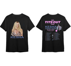 Malachitee "The Tits Out Tour" Kesha 2025 Concert Shirt, Kesha 2Sided Shirt V1
