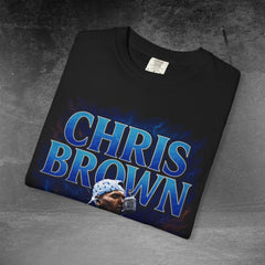 Malachitee "Chris Brown Blue Words" Vintage Chris Brown Shirt