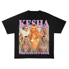 Malachitee "The Tits Out Tour" Kesha 2025 Bootleg Music Concert Shirt