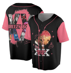 Malachitee "Breezy Bowl XX Pink & Black" Custom Baseball Jerseys