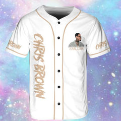 Malachitee "Chris Brown XX Tour 2025" White Chris Brown Baseball Jerseys