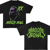 Malachitee "Breezy Bowl Neon Concert 2025" Chris Brown Album 2 sides Shirt