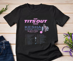 Malachitee "The Tits Out Tour" Kesha 2025 Music Tour Concert Shirt