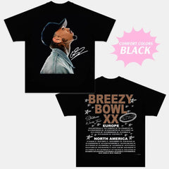 Malachitee "Breezy Bowl XX" Chris Brown Music Y2k T-Shirt