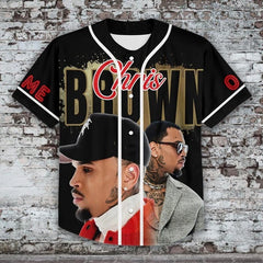 Malachitee "Breezy Bowl Xx Tour 2025" Chris Brown Custom Name Baseball Button Jerseys