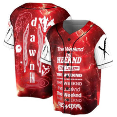 Malachitee "Dawn FM House Of Balloons" The Weeknd Red Baseball Jerseys