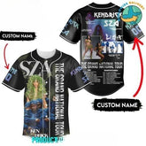 Malachitee "Grand National Tour" Kendrick Lamar & SZA Custom Baseball Jerseys