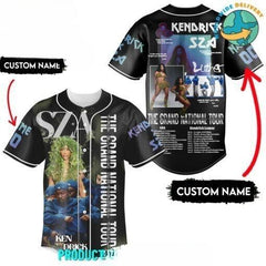 Malachitee "Grand National Tour" Kendrick Lamar & SZA Custom Baseball Jerseys