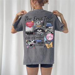 the back of a woman's shirt with a picture of the band's