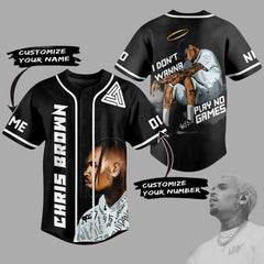 Malachitee "Black Breezy Bowl XX" Chris Brown Tour Custom Baseball Jerseys