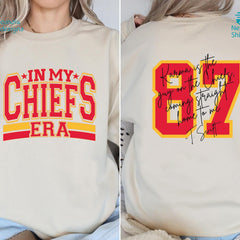 Malachitee "In My Chiefs Era 2 sides" Taylor Swift TShirt, Travis Shirt