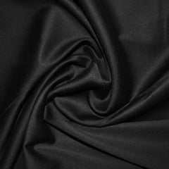 The image is a close-up of a black fabric, possibly silk or satin, with a smooth and shiny texture.