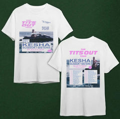 Malachitee "The Tits Out Tour" Kesha 2025 Concert Shirt, Kesha 2Sided Shirt V3