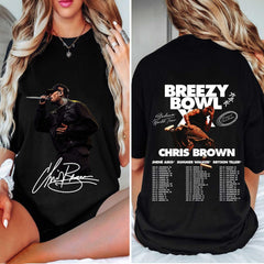 Malachitee "Breezy Bowl Chris Brown Concert 2025" Chris Brown Album 2 sides Shirt