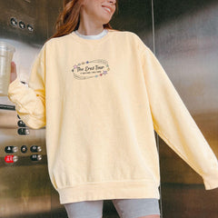 a woman standing in front of an elevator