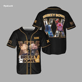 Malachitee "Breezy Bowl XX 2025 2 Portrait" Chris Brown Custom Name Baseball Jerseys