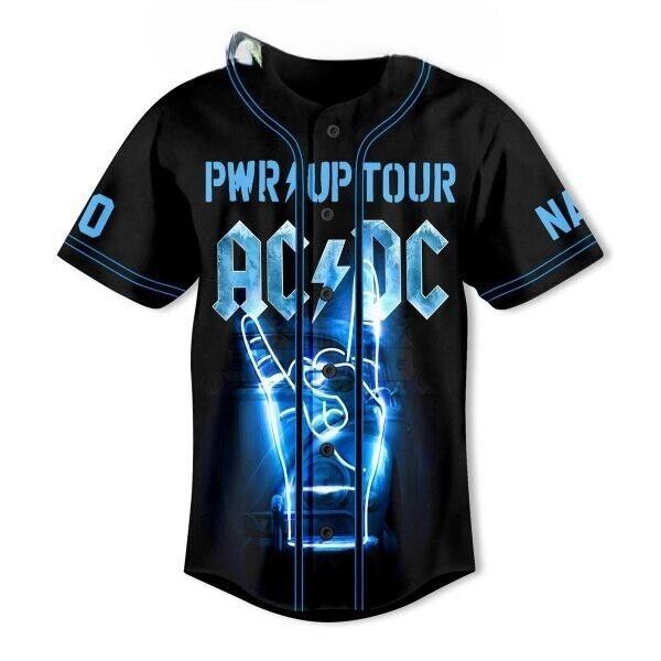 Malachitee "P.WR Up Tour 2025" AC DC - Custom Personalized Baseball Jerseys