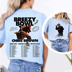 Malachitee "Breezy Bowl Chris Brown Concert 2025" Chris Brown Album 2 sides Shirt