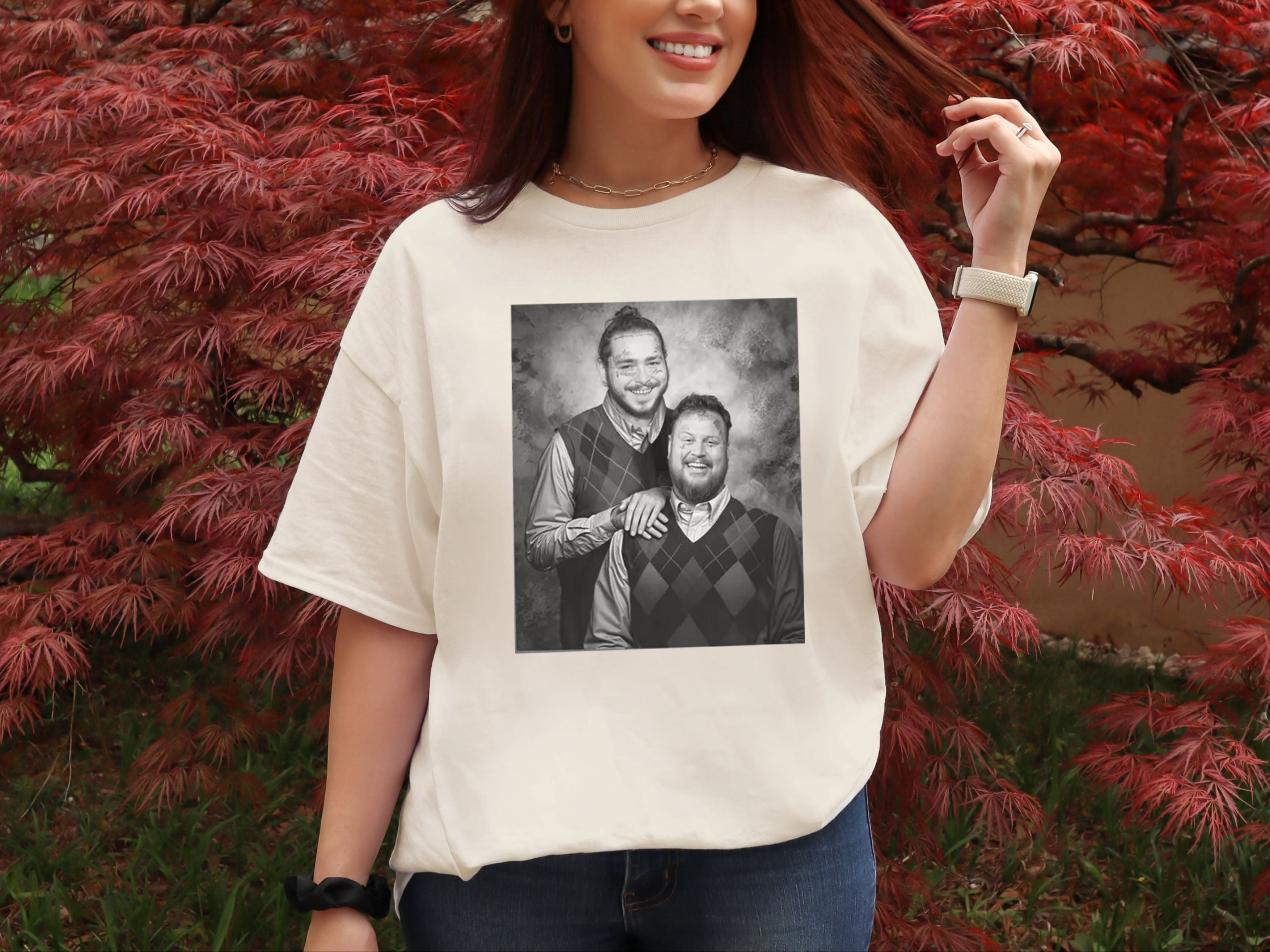 Malachitee "Jelly Roll Funny Tour 2025" Post Malone T-Shirt