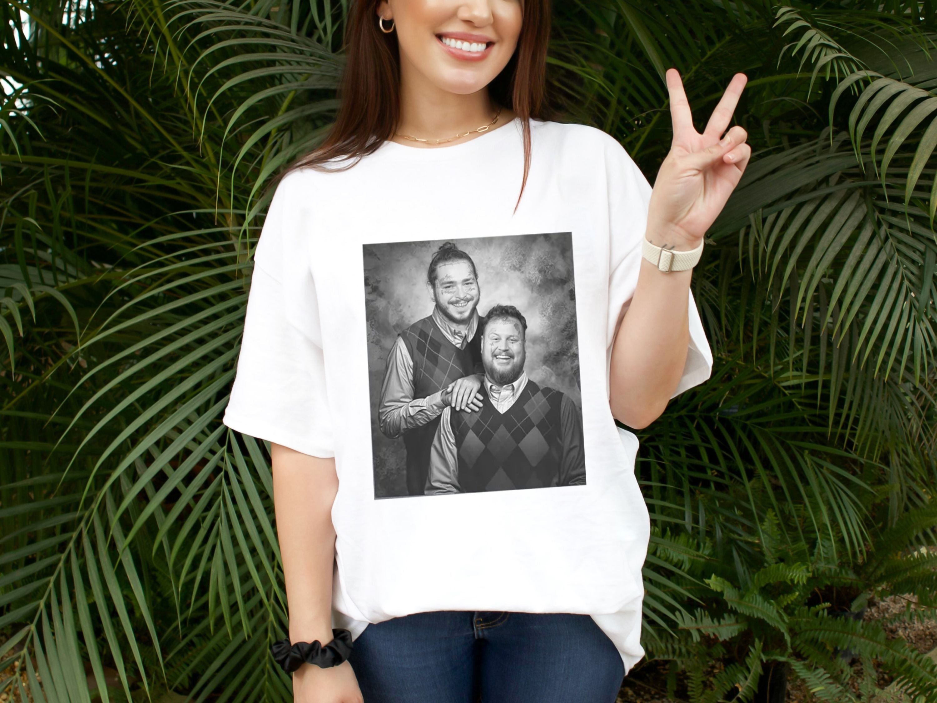 Malachitee "Jelly Roll Funny Tour 2025" Post Malone T-Shirt