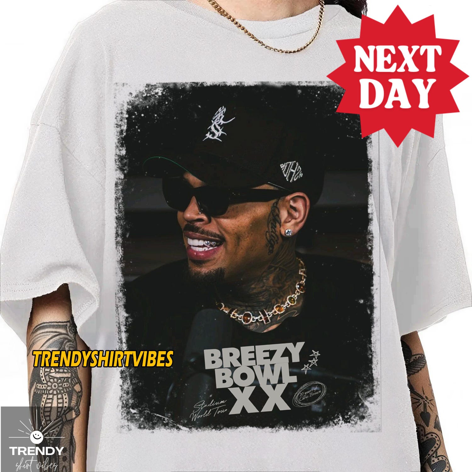 Malachitee "Breezy Bowl XX Portrait Shirt V1" Chris Brown Album Shirt