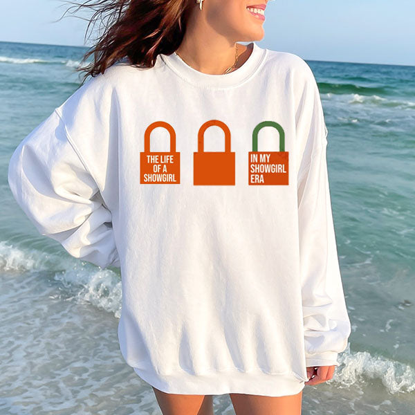 Malachitee "The Life of a Showgirl Lock" Taylor Swift Sweatshirt Showgirl for Fan