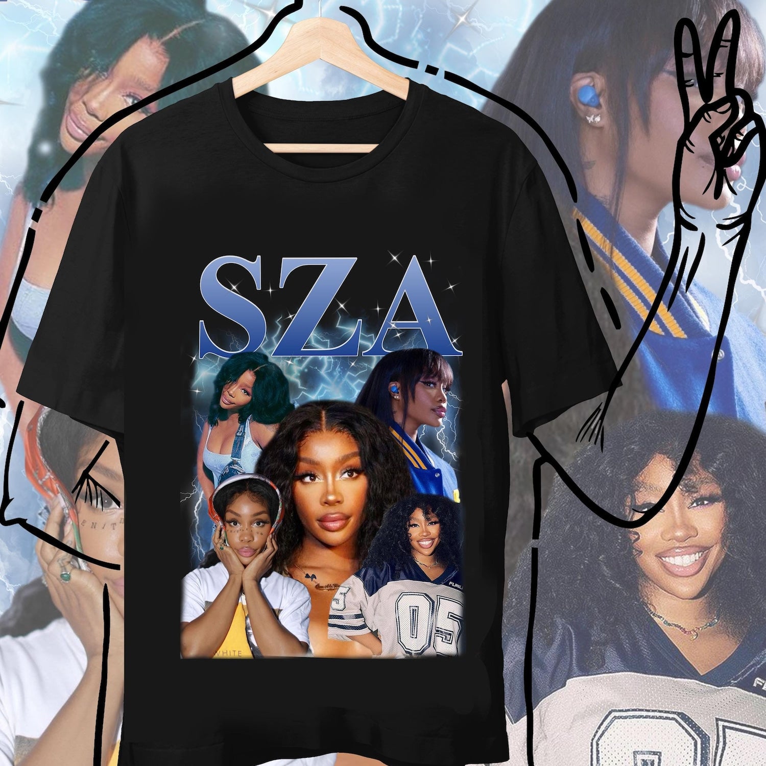 Malachitee "SZA Bootleg" SZA Vintage T-Shirt Gift For Music Fan Tee