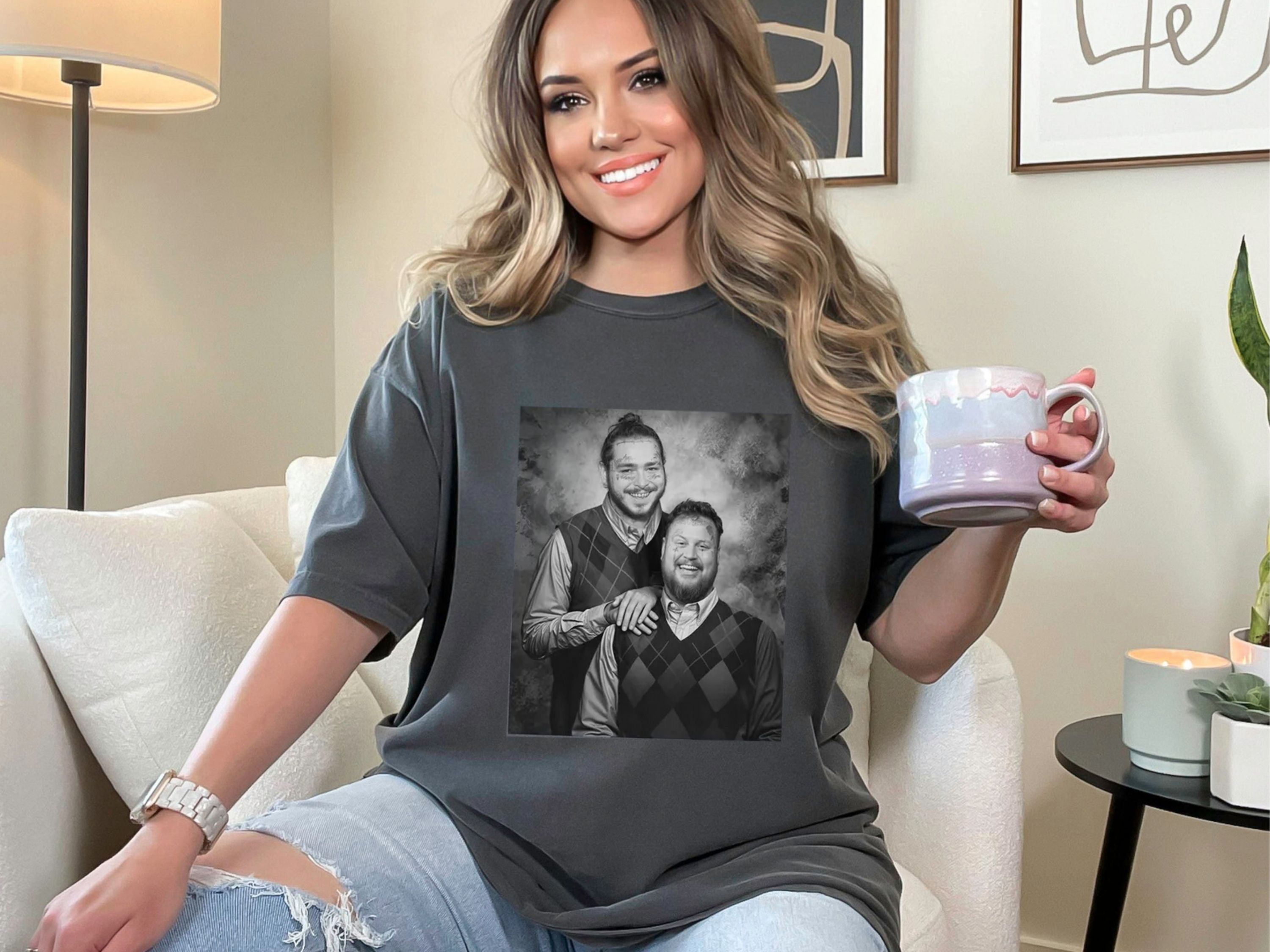 Malachitee "Jelly Roll Funny Tour 2025" Post Malone T-Shirt