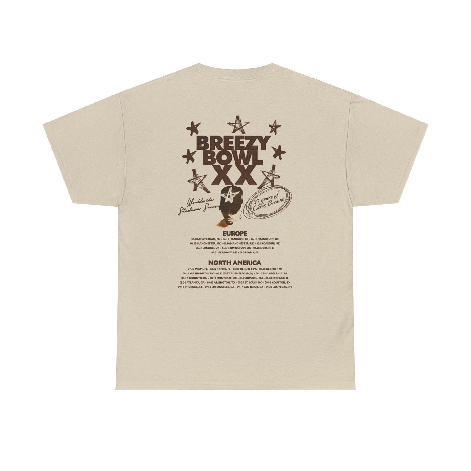 Malachitee "Breezy Bowl XX Tour" Chris Brown 2 sided T-Shirt
