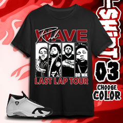 Malachitee "AJ 14 Black Toe Outfit with Last Lap Tour" Rod Wave TShirt