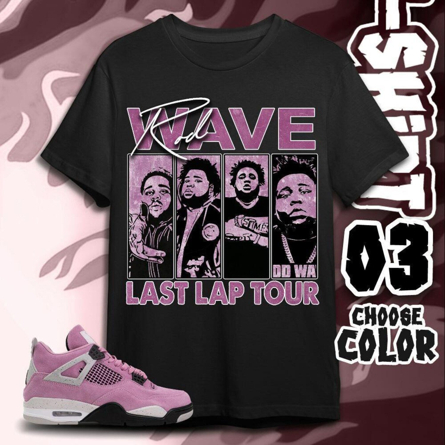 Malachitee "Rod Wave ft AJ 4 Orchid" Rod Wave Last Lap Tour Tee