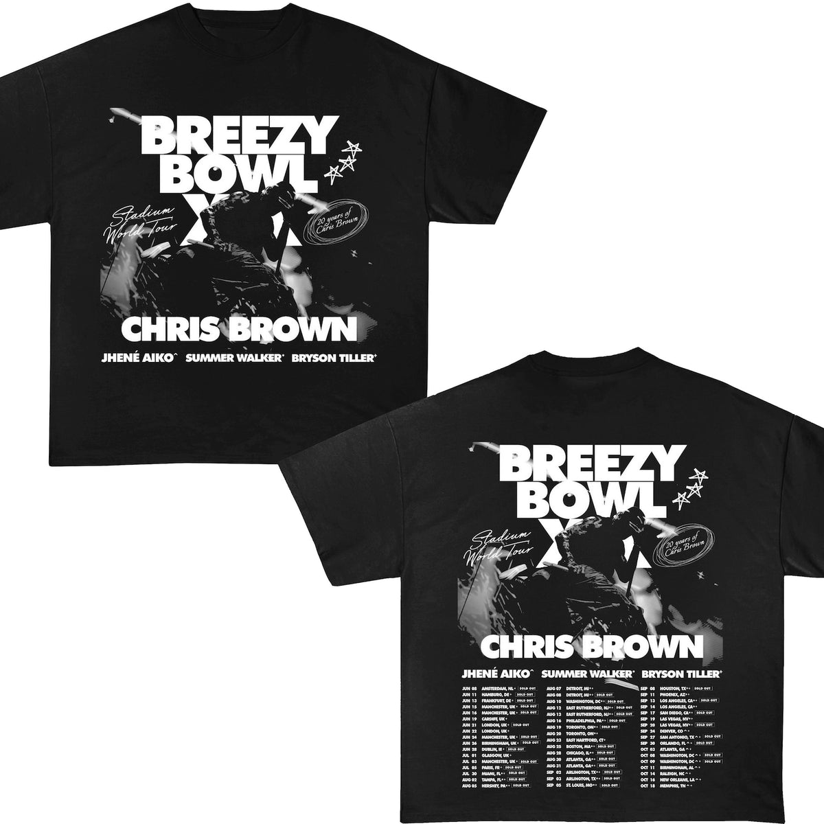 Malachitee "20th Anniversary Breezy Bow" Chris Brown Concert 2025 Tee