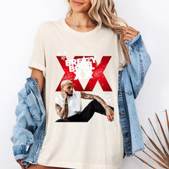 Malachitee "Breezy Bowl Red XX Concert 2025" Chris Brown Album Shirt