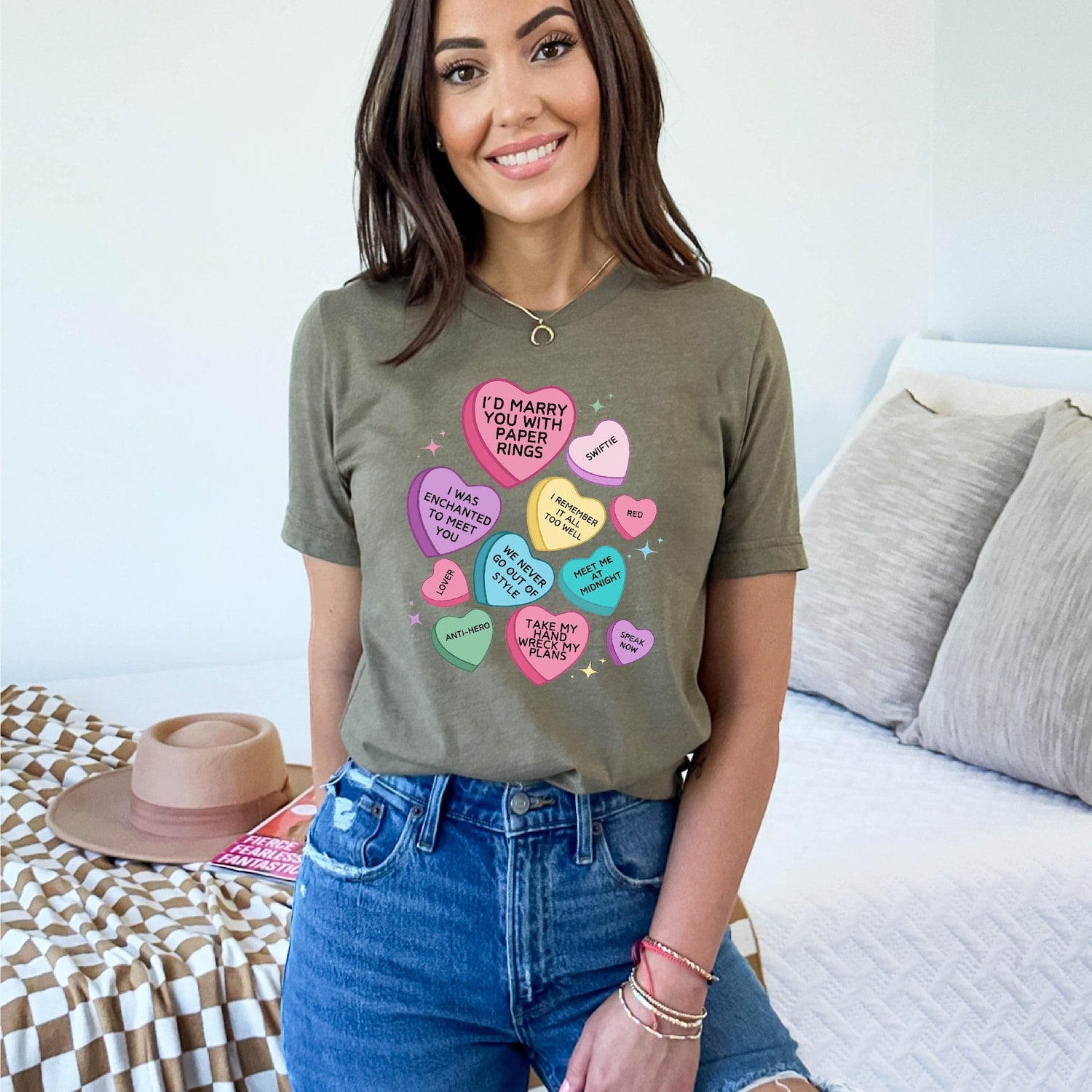Malachitee "Swiftie Hearts" Taylor Swift Shirt, Trendy T-Shirts